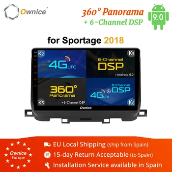 

Ownice K1 K2 K3 K5 K6 Android 9.0 Audio Bluetooth WIFI Car Radio DVD GPS Headunit for Kia Sportage 2018 360 Panorama DSP 4G LTE