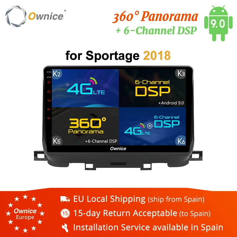 Головное устройство Ownice K1 K2 K3 K5 K6 Android 9 0 аудио Bluetooth Wi-Fi автомобильное радио DVD GPS
