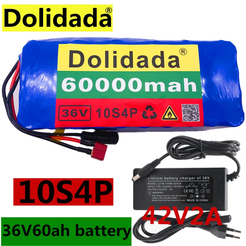 100% Оригинальный аккумулятор 36 В 10S4P 60 А/ч 1000 Вт высокой мощности 42 в 60000 мА/ч