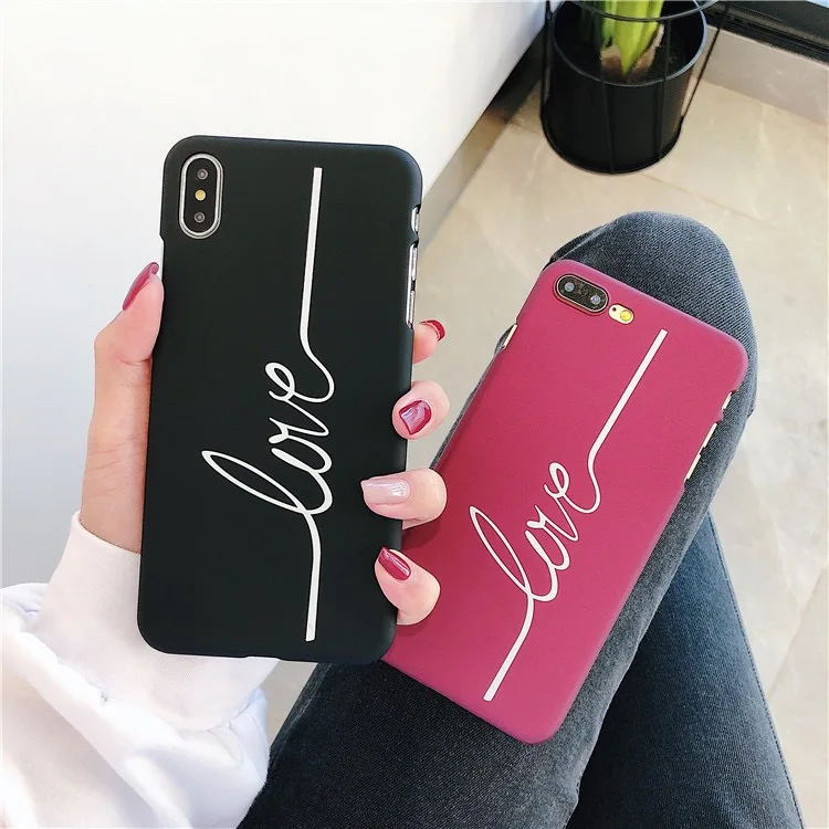 Для iPhone 6 6S Plus 7 8 чехол для телефона Apple XR XS X 11 Pro Max Funda черный красный с сердцем |