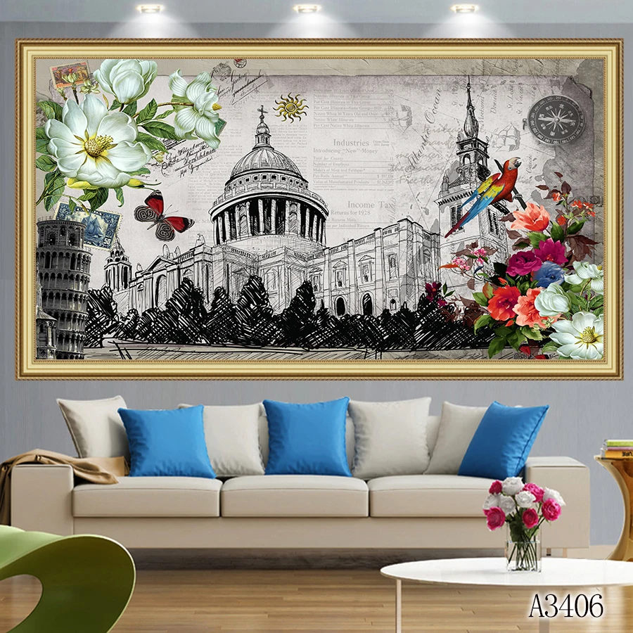 

Abstract Oil Painting Print on Canvas Modern Paris Street Cityscape Canvas Art Printing Painting Wall Art Picture for Home Decor