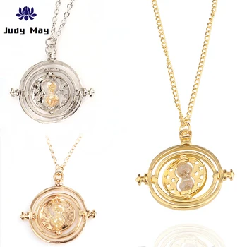 

5 Style Time Turner Necklace Two Colors Gold Hourglass vintage Necklaces Pendants Hermione Granger for women girl jewelry