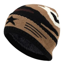 Модный пуловер и шапка осень-зима новые шерстяные шапки теплая шапка холодные шапки плюс бархатная Толстая шапка