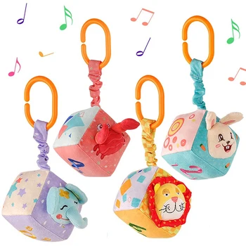 

Baby Rattles Plush Hanging Mobiles Baby Toys Antibiosis No Dropping Educational Toys for Newborn Kids Toy 4Pcs