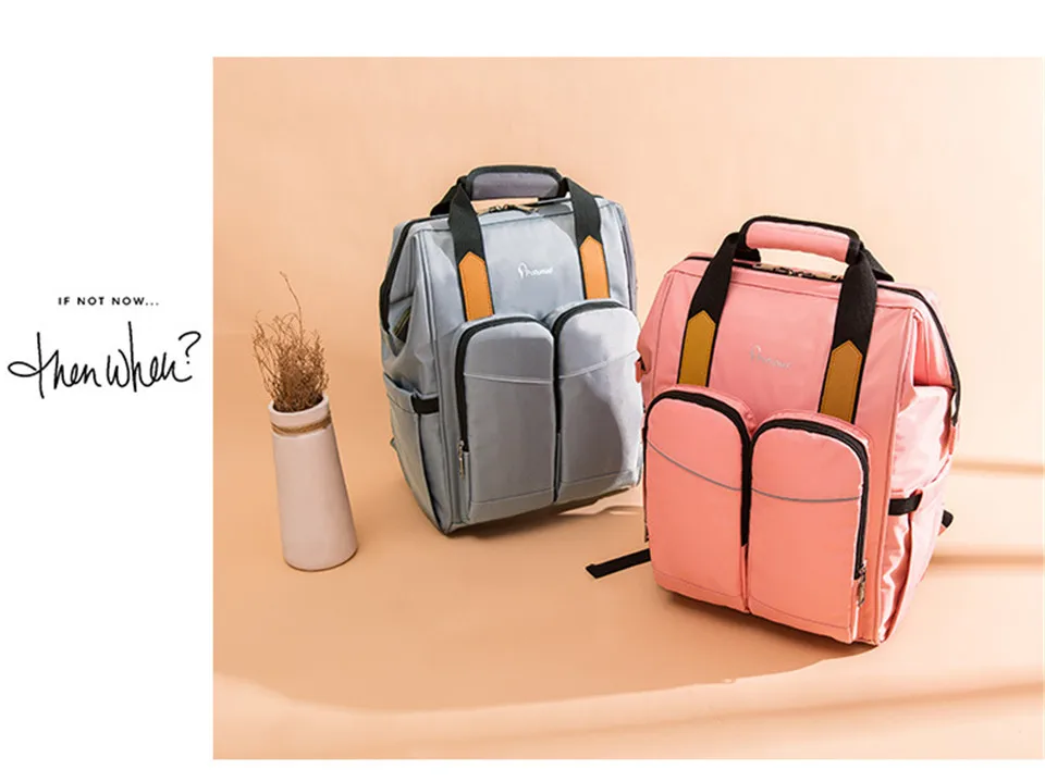 New Customized Mother Backpack Mommy Travel Backpack Multifunctional Waterproof Diaper Bag Mother Backpack Baby Stroller Bag