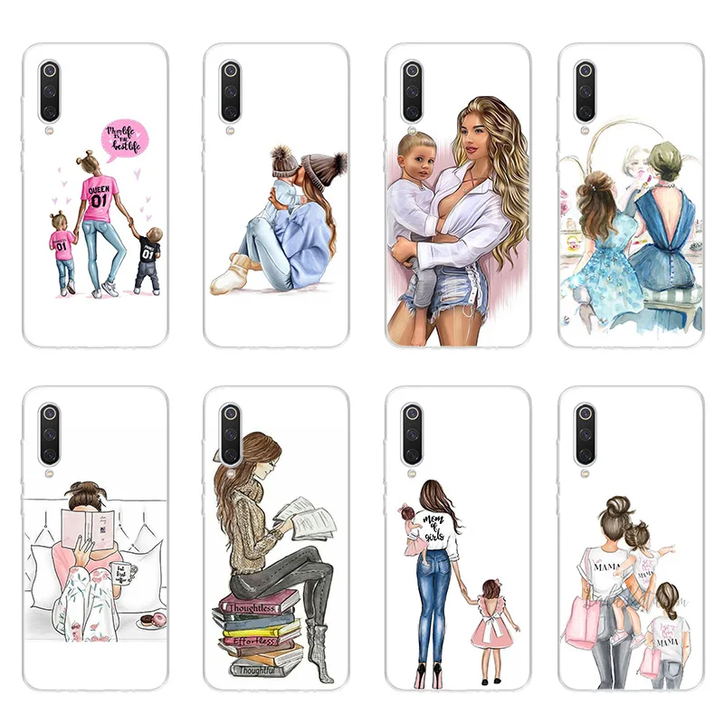 Baby Mom Child Design Csae For Remi Note 5 7 8 9 Pro Cover Soft For Redmi 5 6 6A 7 7A Y3 8 9 9A 9C S2 Coque Mi K20 Pro Shell