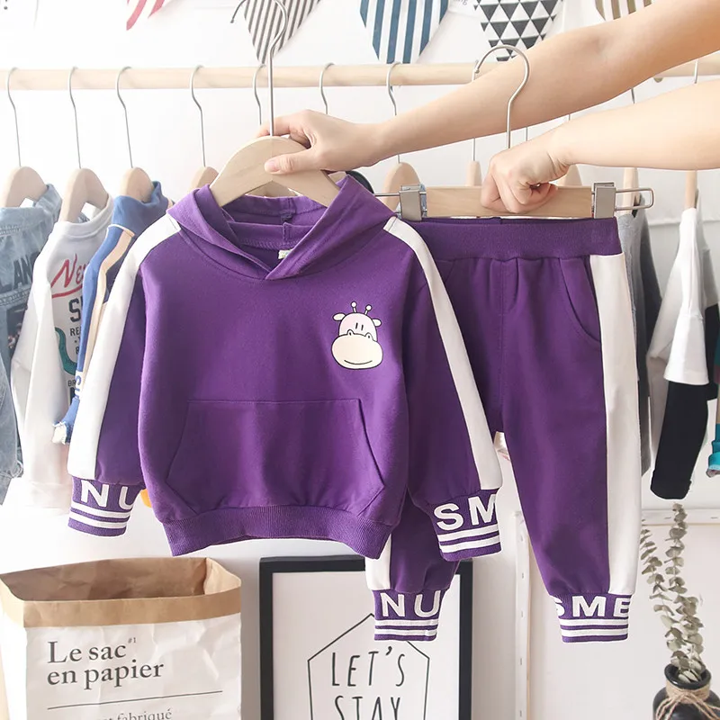 

Children Two-Piece Set Spring And Autumn 1 a 2-Year-Old 3 Small CHILDREN'S Baby Girls Hoodie Suit 2019 Girls Autumn Clothing New
