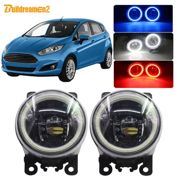 

Buildreamen2 Car Styling H11 4000LM LED Bulb Front Fog Light Angel Eye DRL Daytime Running Light 12V For Ford Fiesta 2001-2015