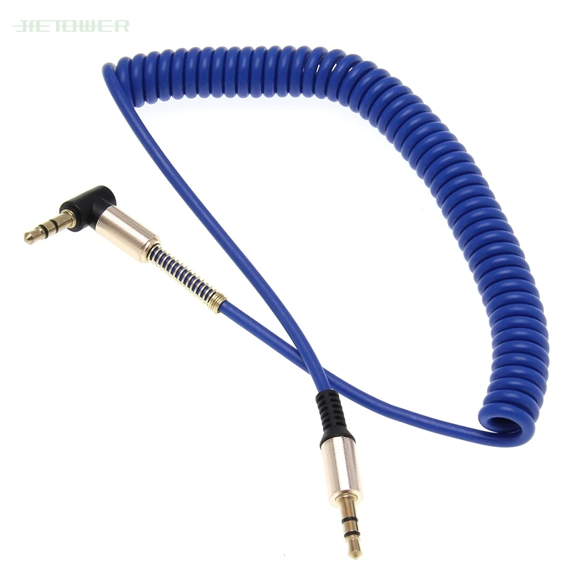 3 5 Jack AUX Audio Cable 3 5MM Male to Male Cable For Phone Car Speaker MP4 Headphone 3 5MM Jack to Jack Spring Cables 50pcs lot