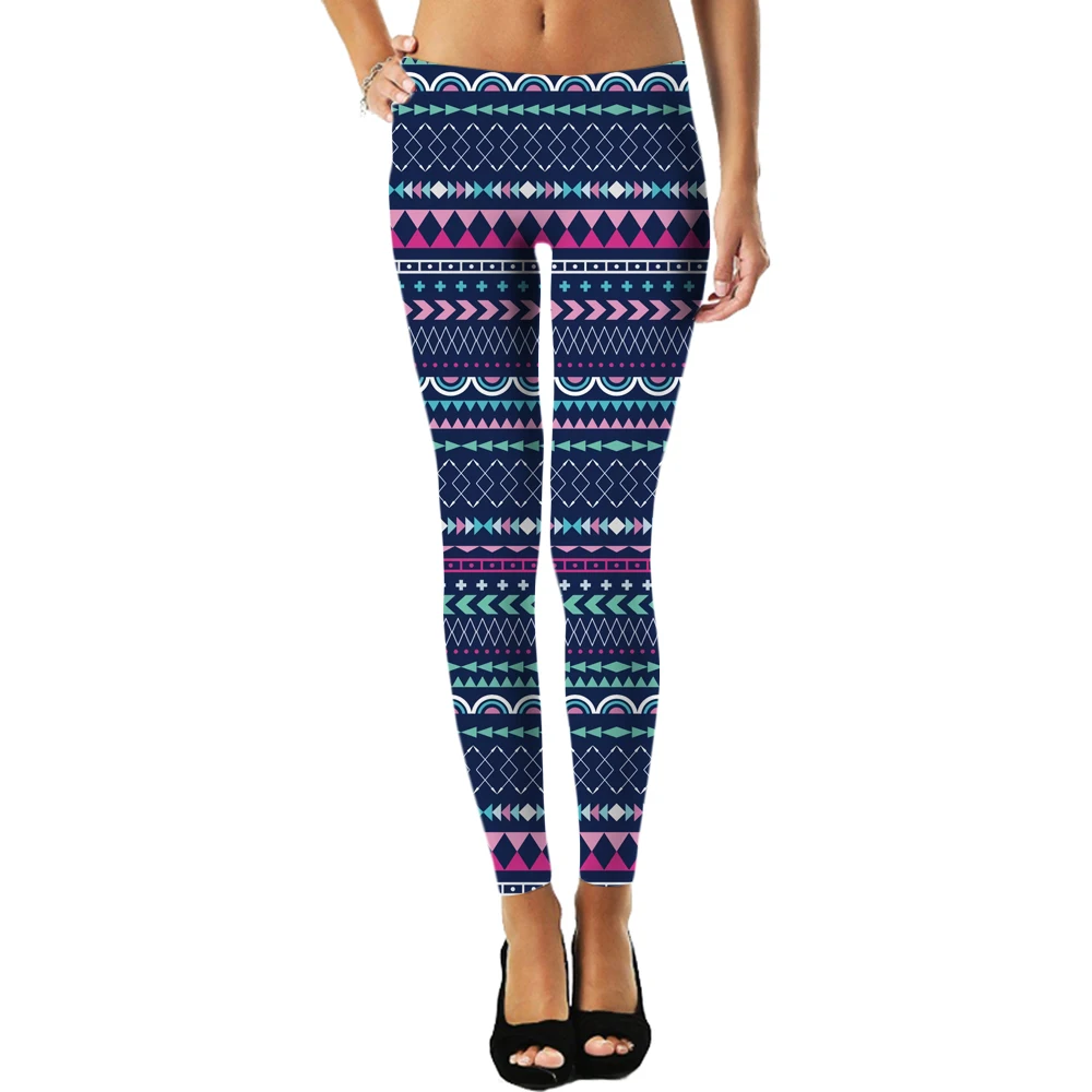 Women Leggings Fashion 3D Digital Printing Bohemian Totem Leggings Sexy Elastic Female Skinny Leggings Harajuk DDK7