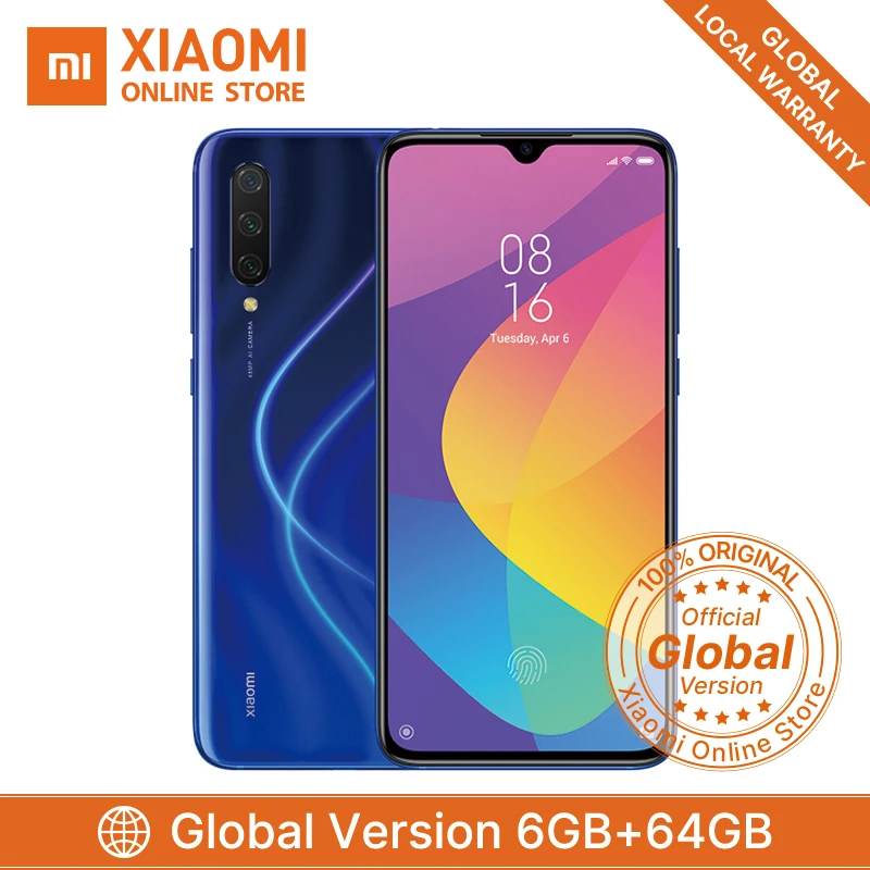 Глобальная версия Xiaomi Mi 9 Lite(Xiaomi Mi CC9) 6GB 64GB Смартфон Snapdragon 710 Android AMOLED 6,39 ''4030 mAh NFC мобильный телефон