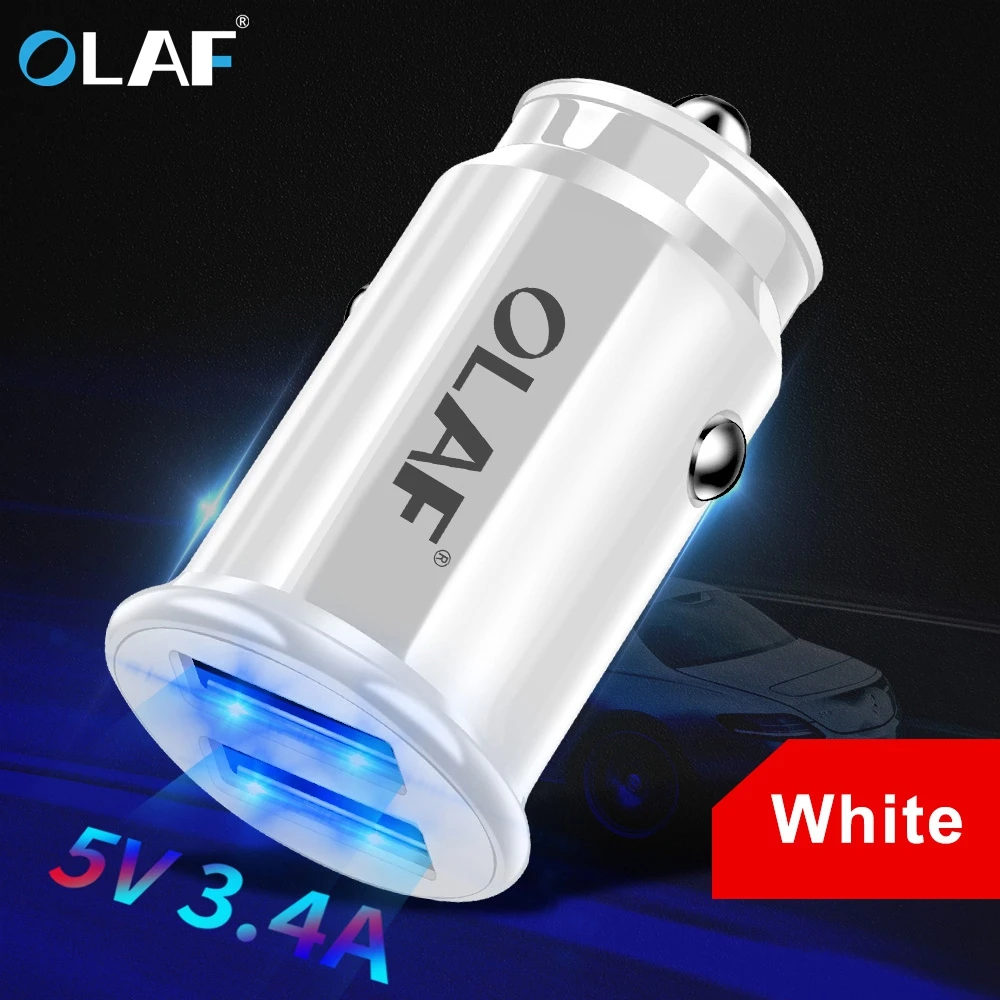 Mini Dual USB Car Charger  5V 3.4A Fast Charging A