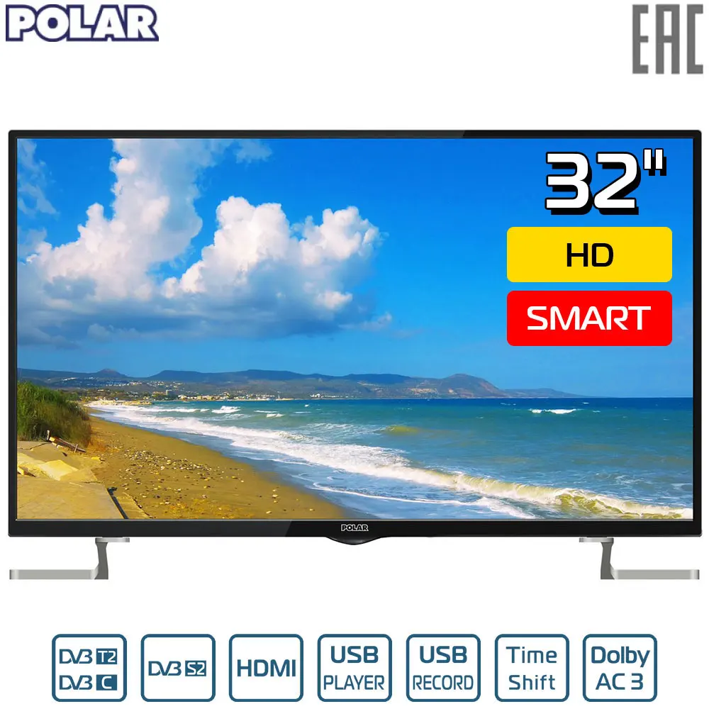 Телевизор 32" POLAR P32L21T2SCSM HD SmartTV