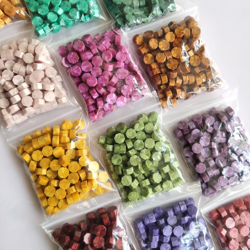 

50Pcs/Lot Retro Stamping Sealing Wax Colorful Beads Wax Seal Stamps for Envelope Documents Wedding Birthday Party Invitation