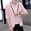 2022 Men's Sleeve Small Suit Youth Summer Ultra-Slim blazer Handsome Trend Splicing blazer ► Photo 3/4