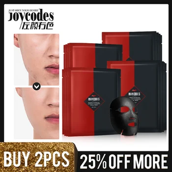 

JOYCODES 5pcs/ Men Bamboo Charcoal Black Facial Mask Moisturizing Sheet Mask Deep Clean Face Masks Beauty Skin Care for Men