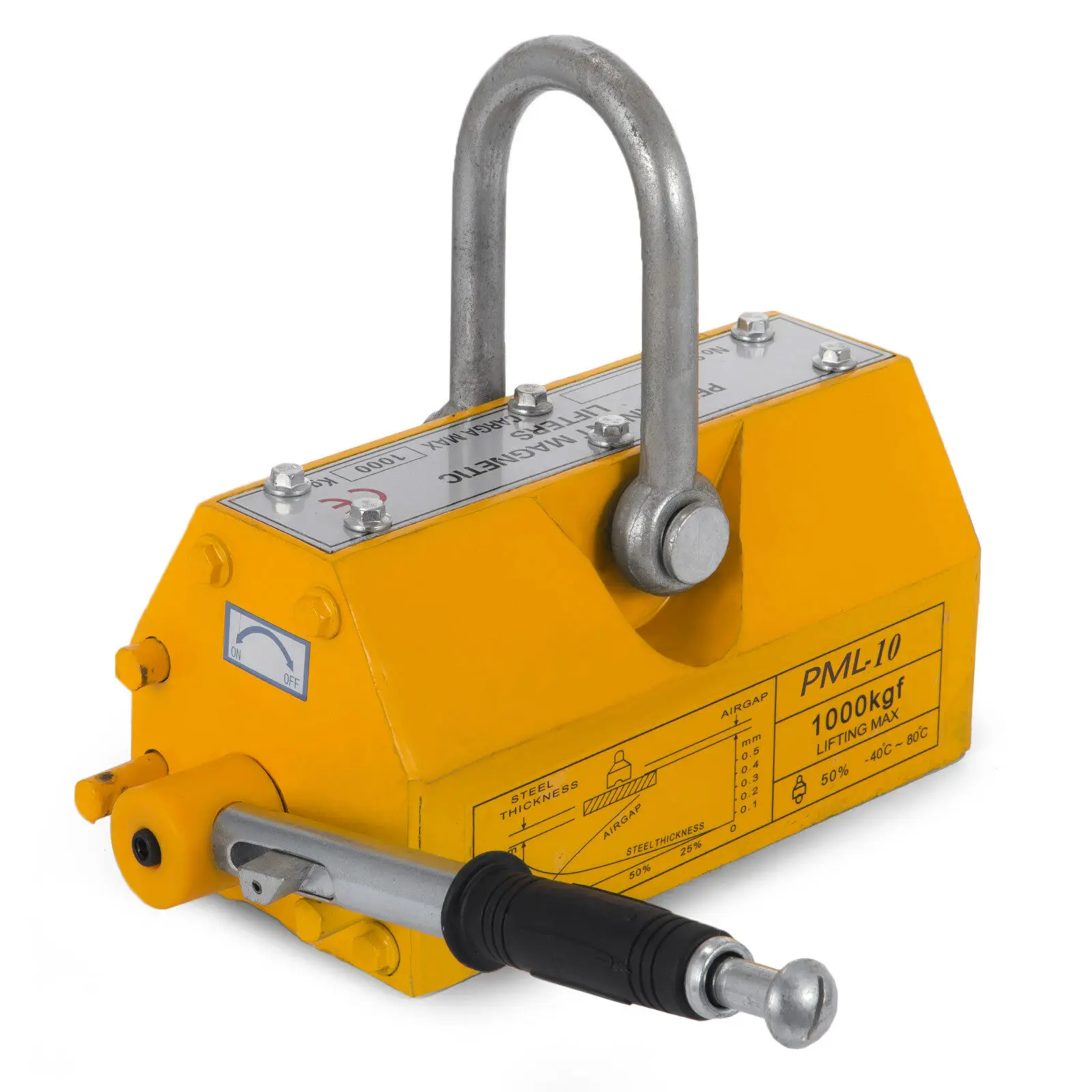 

Steel Magnetic Lifter 2200 LB Metal Lifting Magnet 1000 KG Neodymium Magnetic Lift Hoist Shop Crane(1000KG)