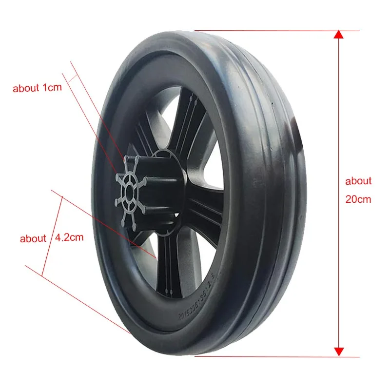 Universal Stroller Wheels For Baby Trolley Including 6/7/8/10/12Inch Tyre Different Size Front And Back Wheel Cart Accessories baby girl stroller accessories