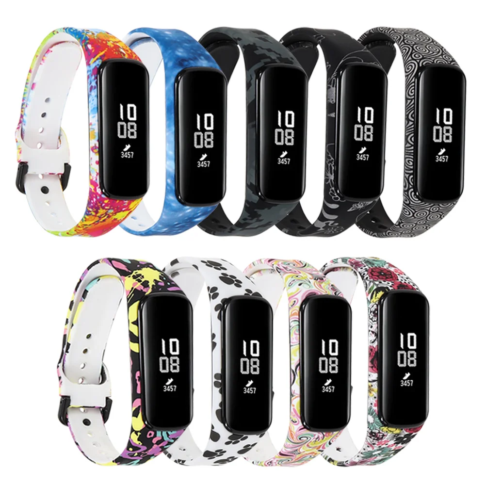 Цветной силиконовый ремешок для спортивных часов Samsung Galaxy Fit 2 SM-R220 сменный умных |