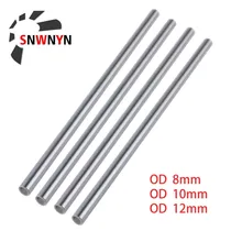 2 Pçs/set Linear Eixo Óptico OD 8mm 10mm 12mm Cilindro Trilho Linear Do Eixo Suave Rodada Comprimento Da Haste 300-600mm Para Peças de Impressora 3D
