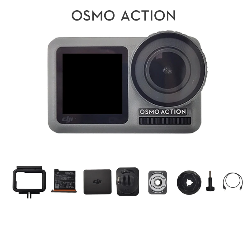 DJI-Cámara de deportes de acción Osmo, pantallas duales y estabilizador RockSteady, resistente al agua, 8 movimientos xSlow, original, nueva marca en stock