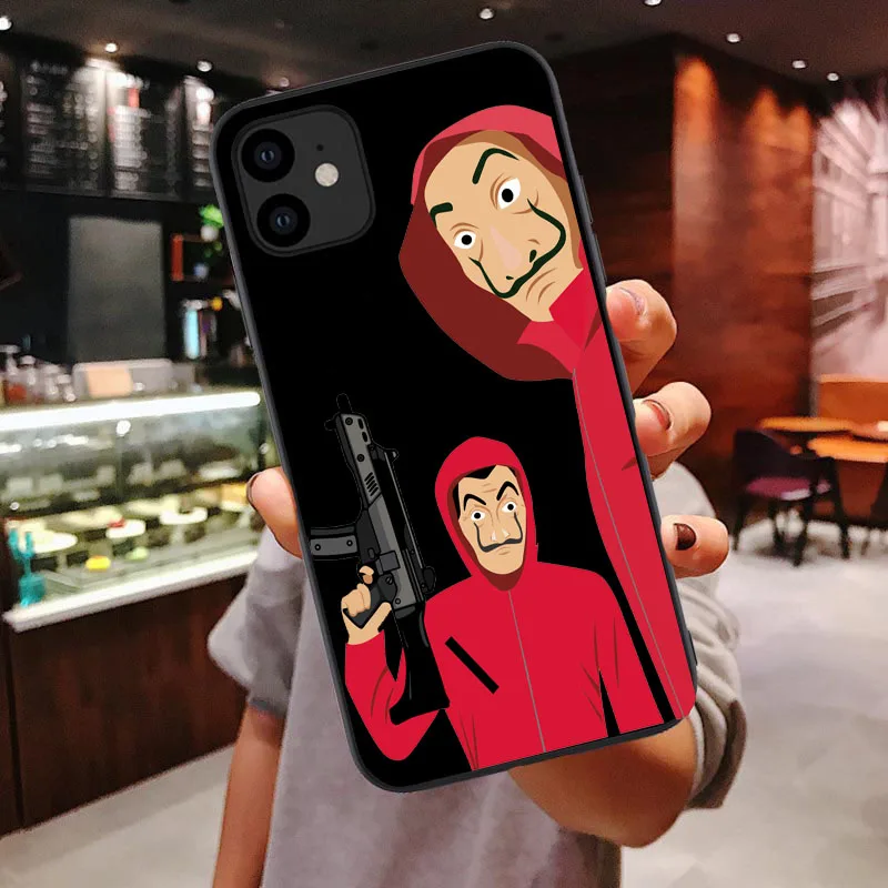 Испания ТВ деньги Heist дом бумага La Casa de papel мягкие черно красный корпус для Iphone 12 11