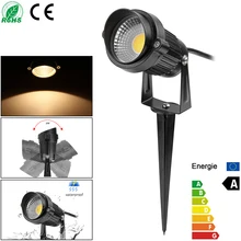 Декоративный Прожектор, светильник, энергосберегающий, 3 Вт, COB, светодиодный светильник для лужайки, для двора, патио, светильник для дорожки, лампа с базой, штепсельная вилка европейского стандарта, AC 85-265 в