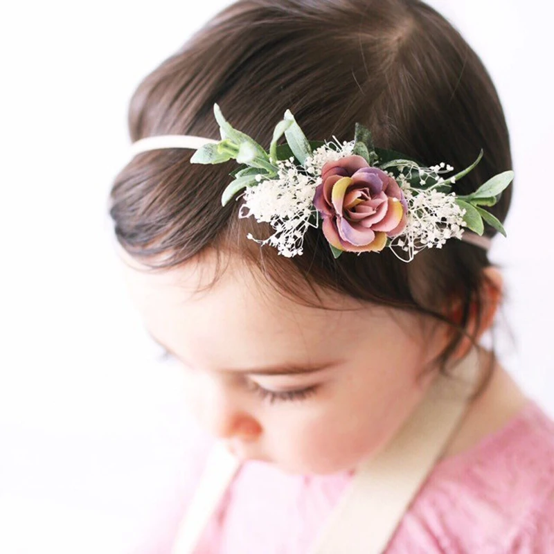 Bloemen Baby Hoofdband Parel Bloem Verse Pasgeboren Haarband Nylon Haarband Hoofddeksels Prinses Meisje Haar Accessoires|Haaraccessoires| - AliExpress