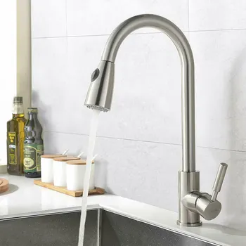 

Kitchen Sink Faucet Pull Down Sprayer with 10 Inch Cover Mixer Tap for Home TN99