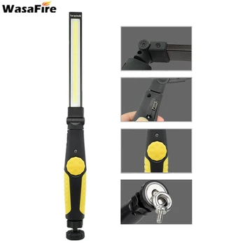 

WasaFire USB Rechargeable Torch 2000 Lumen COB LED Flashlight Working Light Multifunction Magnetic Lanterna For Car Repairing