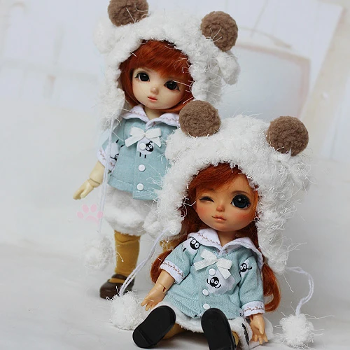 4 шт. Bjd кукольная одежда милая овечка плюшевый костюм овечка БАА шляпа для 1/8 лати-й/холала/имда 2 стильные куклы аксессуары