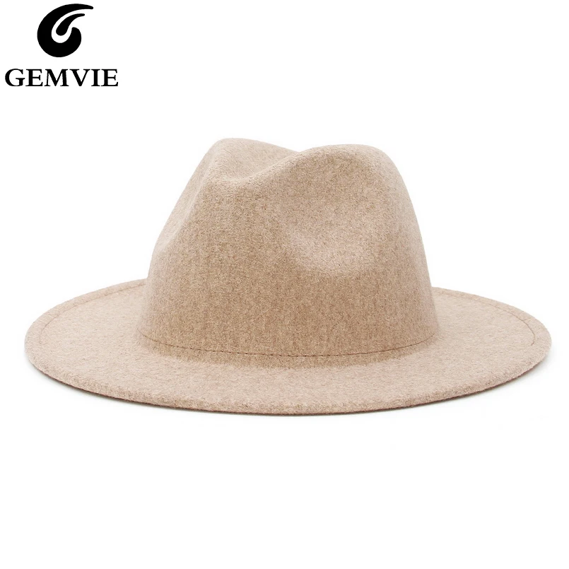 GEMVIE Wide Brim Wool Blend Crushable 