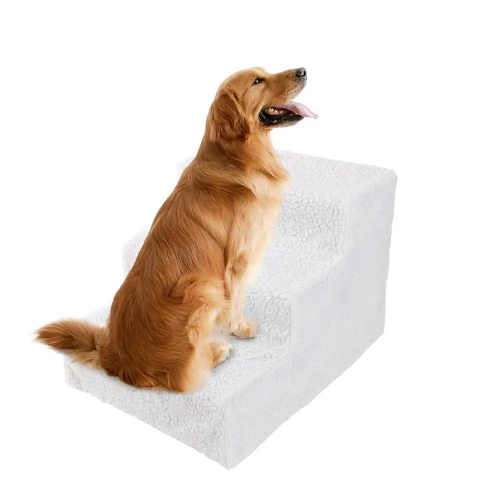 3 Steps Soft Dog Stairs Anti slip Cat Staircase Up to 20kg Waterproof Pet Climbing Cushion