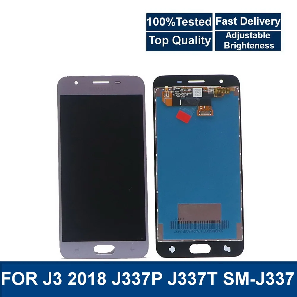 

For Samsung Galaxy J3 2018 J337 J337P J337T SM-J337 Phone LCD Display Touch Screen Digitizer Assembly with Brightness Control