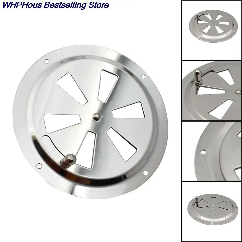 Air Louver Vent Stainless Steel 316 Boat Marine Round Grille Ventilation Louvered Ventilator Grill Cover Side Knob Opening 1pc air vent grille