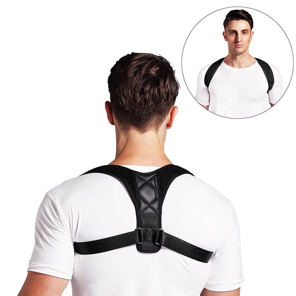Brace Support Belt Adjustable Back Posture Corrector Clavicle Spine Shoulder Lumbar Correction | Красота и здоровье