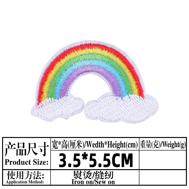 Patches Butterfly Flowers Bird Patch Badge Thermoadhesive Sticker on Clothes Diy Iron on Cactus Rainbow Embroidery Patches for Clothing sewing store