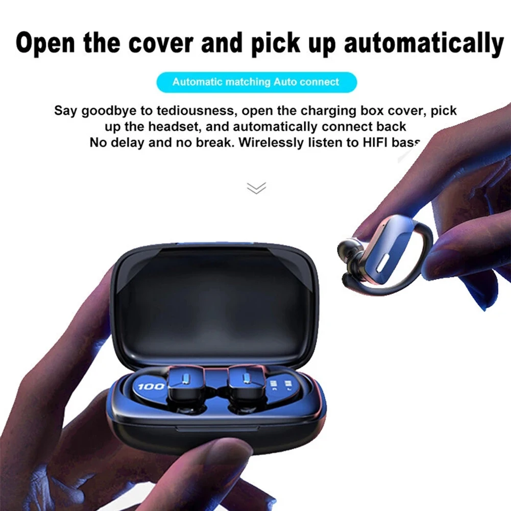 T17 TWS Bluetooth V5 Wireless in Ear Headset with LED Power Display HiFi HD Call