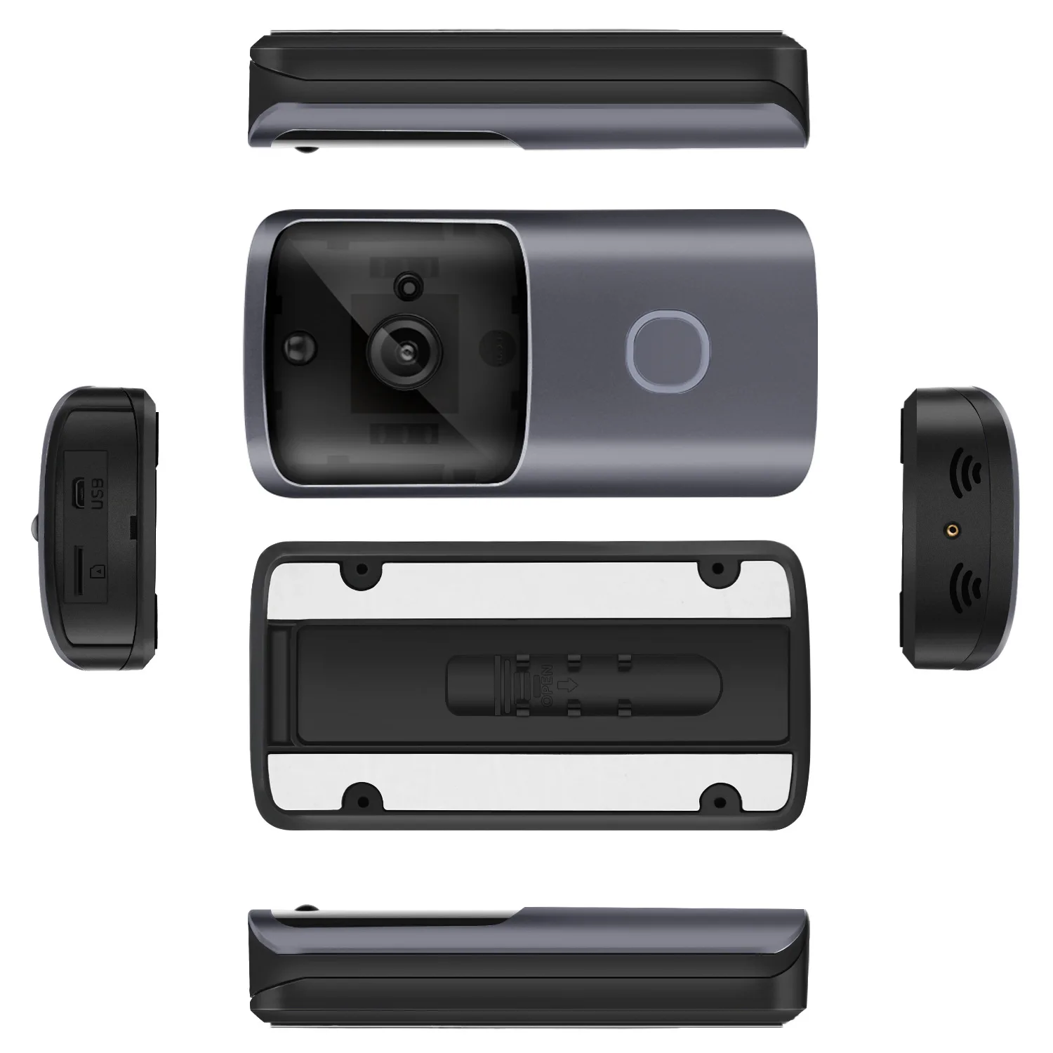 CECTEC Wireless WiFi Ultra-clear Visual Smart Doorbell Household Low Voice Intercom Alarm