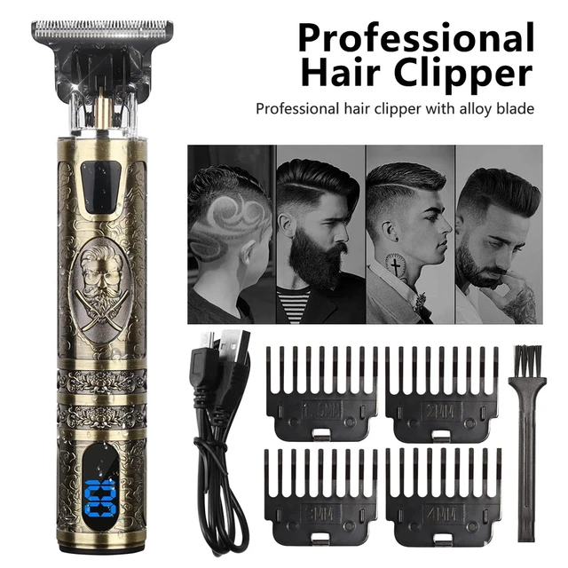 T9 USB Electric Hair Clipper Man 0mm Shaver Trimmer For Men Barber Professional Beard Rechargeable Hair Cutting Machine 2
