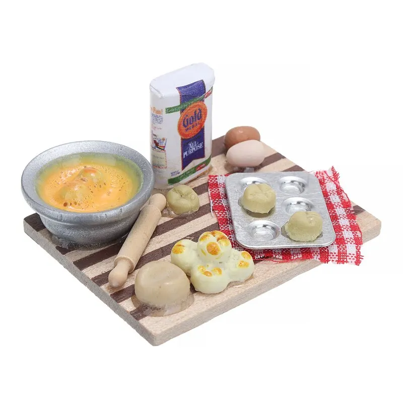 1:12 Scale Mini Kitchen Cooking Dish Food Furniture Kids Toy For Dollhouse Bar Decoration Accessories |