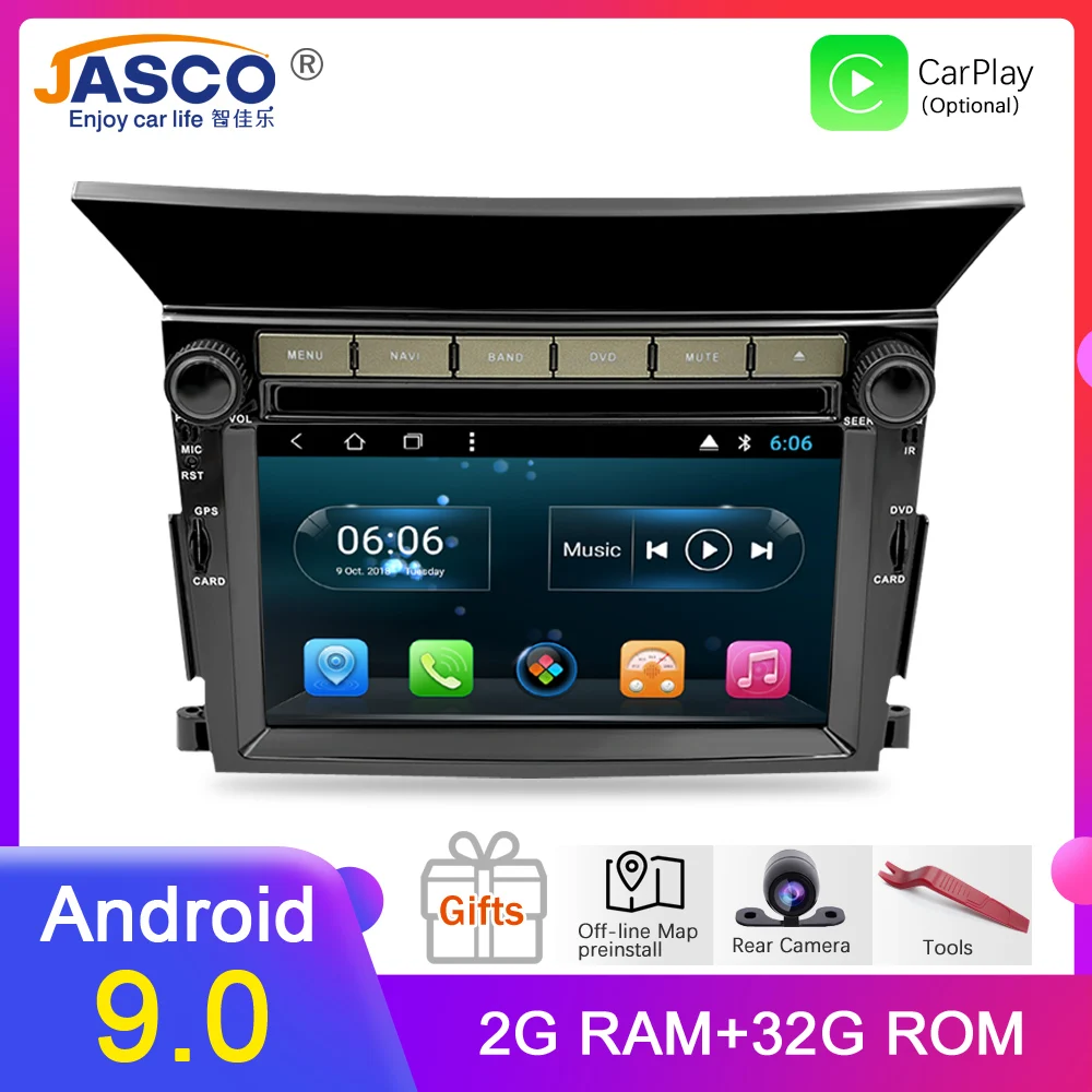 Android 9,0 ram Автомобильный DVD стерео плеер gps ГЛОНАСС навигация для Honda Pilot 2009 2010 2011 2012 Авто Радио RDS Аудио Видео