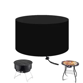 

Waterproof Oxford Cloth Fire Pit Cover Outdoor BBQ Anti Dust UV Protection Garden Protective Picnic Foldable Anti Dust Round