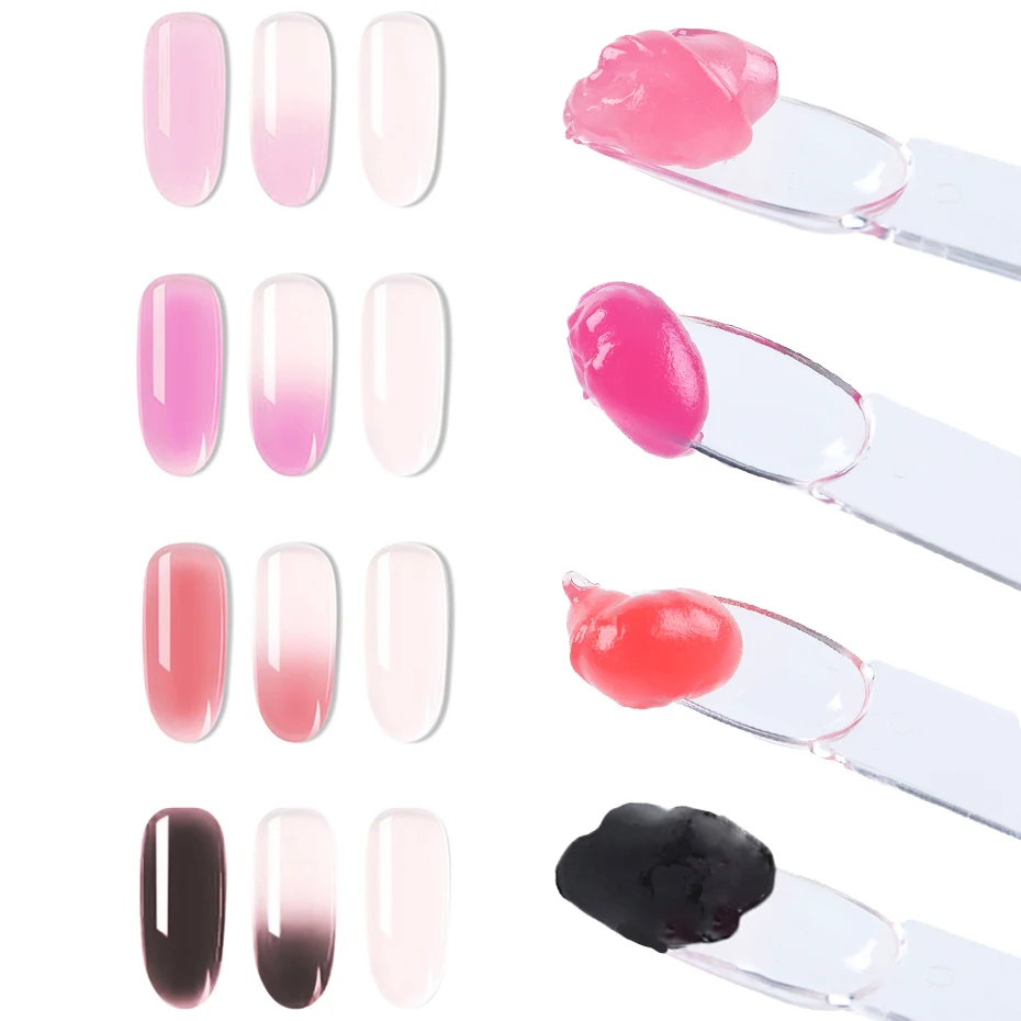 Temperature Gradient Change Nail Polish Gel Transparent Bright Poly Gel Rosalind Uv Gel Nail Art Fasting Dry Manicure Kit CH1522