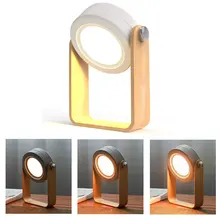 USB креативный портативный фонарь с деревянной ручкой, Ночной светильник, лампа для чтения в помещении, телескопическая складная светодиодная лампа, походная лампа