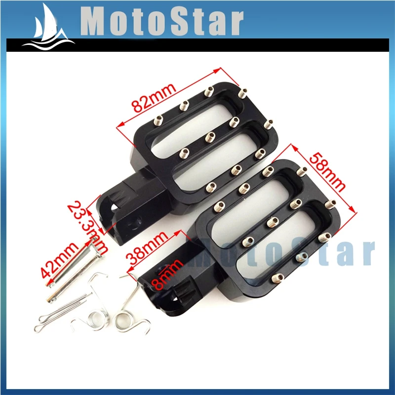 Черные подножки для ног колышки китайского велосипеда Thumpstar XR CRF 50 70 SSR TTR SDG Lifan YX Kayo