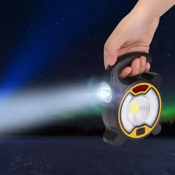

Solar Energy Powered COB LED Work Portable Lanterns Outdoor Camping Waterproof Light USB Charging Hanging Flashlight
