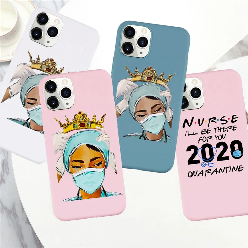 Nurse Queen Doctor King Phone Case for IPhone 11 Pro XS Max XR X 8 7 6 6S Plus SE 2020 Soft Silcone Cover Coque