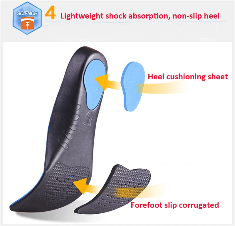 EVA Adult Flat Foot Arch Support Orthotics Orthopedic Insoles Care for Men and Women Correction of X-type Legs Shoes
