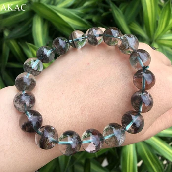 

AKAC 11-11.8mm 18beads A+ natural phantom quartz bracelet for women men bracelet or jewelry diy making